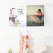 2つの海賊船マーメイド2歳の誕生日パーティー 横断幕 (インサイチュ)