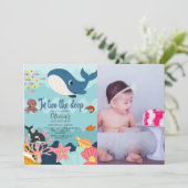 2つの深い、水中2番目の誕生日 招待状 (スタンド正面)