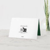 2つの深紅色クリスマスグリーティングカーパーソナライズされたド カード (裏面)