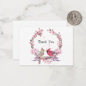 2つの深紅色サンキューカード ノートカード (正面/裏面インサイチュ)