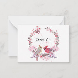 2つの深紅色サンキューカード ノートカード