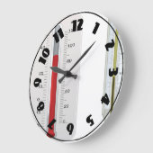 2つの温度計の時計 ラージ壁時計 (傾斜)