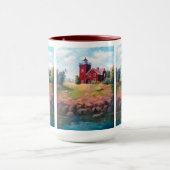 2つの港の灯台マグ マグカップ (中央)