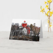 2つの港の灯台 カード (黄色い花)