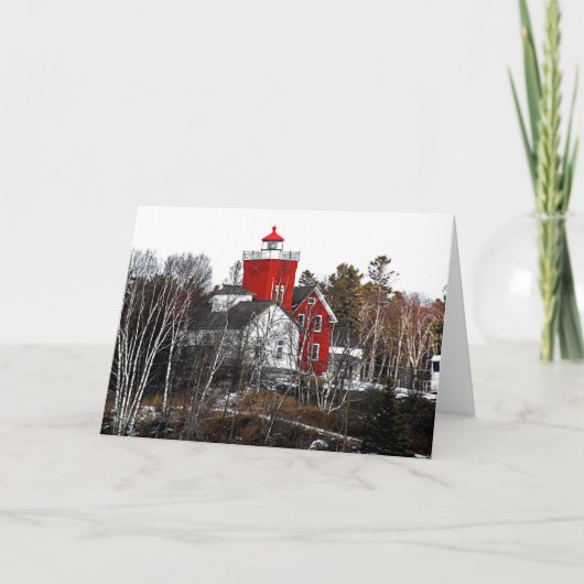 2つの港の灯台 カード (正面)