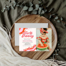 2つの溝のデイジー花レトロGroovy 2番目の誕生日