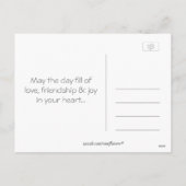 2つの熱いピンクのバラ花バレンタインデー シーズンポストカード (裏面)