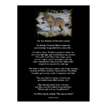 2つの狼チェロキー語の物語のポスター