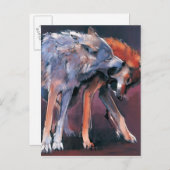 2つの狼2001 ポストカード (正面/裏面)