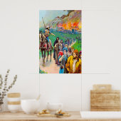 2つの王25ユダがバビロンに連れて行かれる ポスター (キッチン)