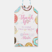 2つの甘いかわいいドーナツ誕生日 ギフトタグ (正面)