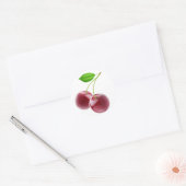 2つの甘いさくらんぼ ラウンドシール (封筒)