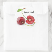 2つの甘いさくらんぼ ラウンドシール (バッグ)