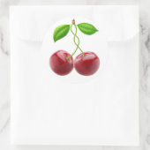 2つの甘いさくらんぼ ラウンドシール (バッグ)