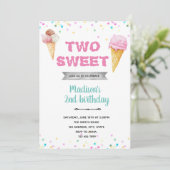 2つの甘いアイスクリームの招待 招待状 (スタンド正面)