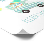 2つの甘いアイスクリームの日にテーブルの好意の看板 ポスター (角)