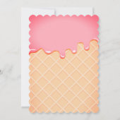 2つの甘いアイスクリームサマーガール2nd誕生日パーティー 招待状 (裏面)