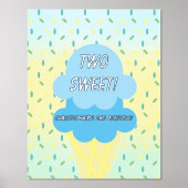 2つの甘いアイスクリーム2nd誕生日 箔ポスター (正面)