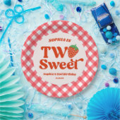 2つの甘いイチゴの果実2nd誕生日パーティー ペーパープレート (パーティー)