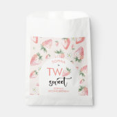 2つの甘いイチゴ子供の誕生日 フェイバーバッグ (正面)