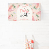 2つの甘いイチゴ子供の誕生日 横断幕 (インサイチュ)