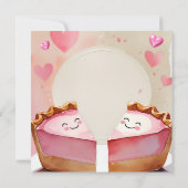 「2つの甘いエンドウ豆をパイに！」 - Twin Baby Girl Shower サンキューカード (裏面)