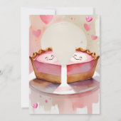 「2つの甘いエンドウ豆をパイに！」 - Twin Baby Girl Shower 招待状 (裏面)