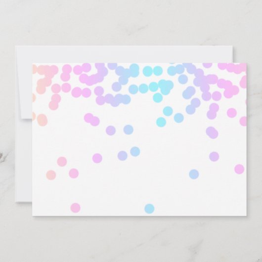 2つの甘いキャンディカラフルランド第2の誕生日の写真 招待状 (裏面)