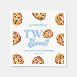 2つの甘いクッキーとミルク2nd誕生日パーティー スタンダードカクテルナプキン
