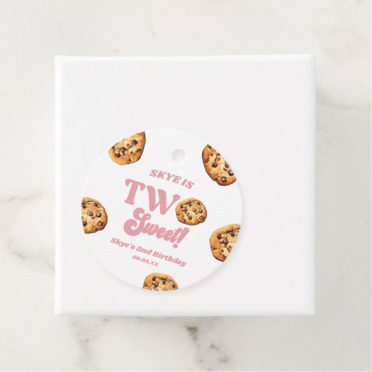 2つの甘いクッキーとミルク2nd誕生日パーティー フェイバータグ (インサイチュ)