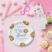 2つの甘いクッキーとミルク2nd誕生日パーティー ペーパープレート (パーティー)
