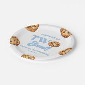 2つの甘いクッキーとミルク2nd誕生日パーティー ペーパープレート (アングル)
