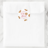 2つの甘いクッキーとミルク2nd誕生日パーティー ラウンドシール (バッグ)