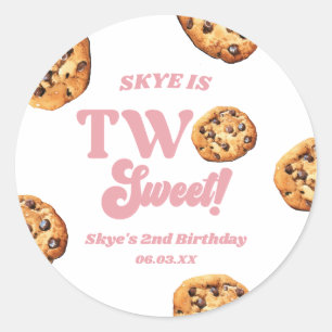 2つの甘いクッキーとミルク2nd誕生日パーティー ラウンドシール