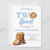 2つの甘いクッキーとミルク2nd誕生日パーティー 招待状 (正面)