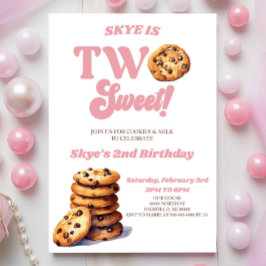 2つの甘いクッキーとミルク2nd誕生日パーティー 招待状