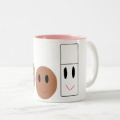 2つの甘いクッキーとミルク ツートーンマグカップ (正面右)