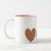 2つの甘いクッキーとミルク ツートーンマグカップ (左)