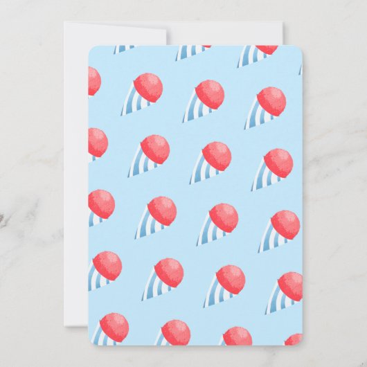 2つの甘いスノーコーンキッズセカンド誕生日 招待状 (裏面)