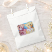 2つの甘いテディベアありがとう フェイバーバッグ (クリップ留めされた状態)