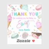 2つの甘いデザート2nd誕生日お気に入りステッカー シール (シート)