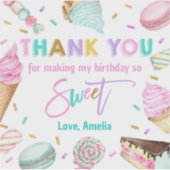 2つの甘いデザート2nd誕生日お気に入りステッカー シール (正面)