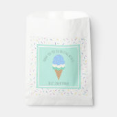 2つの甘いブルーアイスクリームコーン第2の誕生日 フェイバーバッグ (正面)