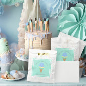 2つの甘いブルーアイスクリームコーン第2の誕生日 フェイバーバッグ