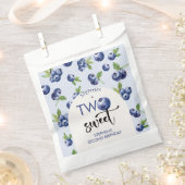 2つの甘いブルーベリー子供の誕生日 フェイバーバッグ (クリップ留めされた状態)