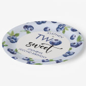 2つの甘いブルーベリー子供の誕生日 ペーパープレート (アングル)