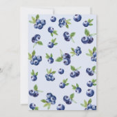 2つの甘いブルーベリー子供の誕生日 招待状 (裏面)