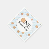 2つの甘いミルクとクッキーのブルーバースデーパーティーPap スタンダードカクテルナプキン (角)