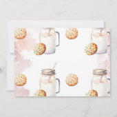 2つの甘いミルクとクッキー2nd誕生日の写真 招待状 (裏面)