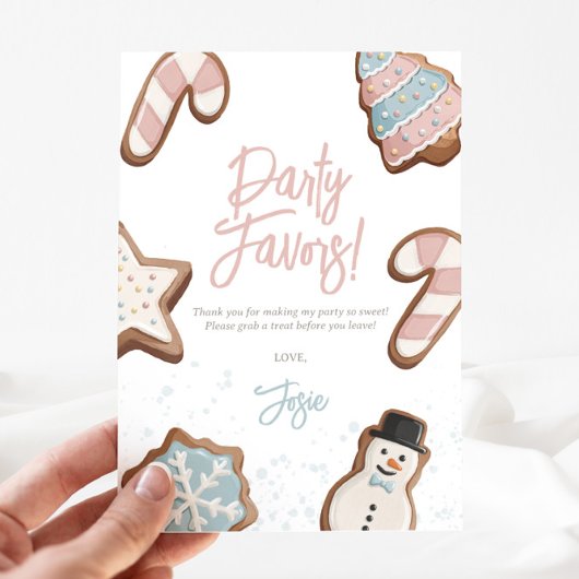 2つの甘い冬の誕生日パーティーのお気に入りの署名 招待状